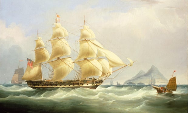 Afloat on the murky waters of greed and capital … an East Indiaman trading ship.