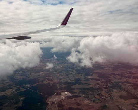 On the plane flying towards Bordeaux airport on Sunday.