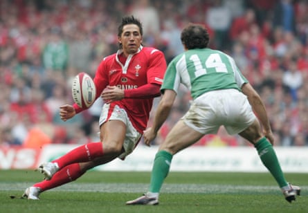 Gavin Henson in action for Wales against Ireland during the 2005 Six Nations