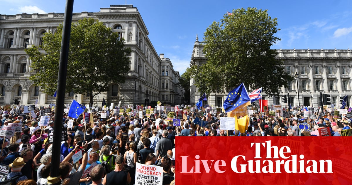Brexit: thousands turn out for 'Stop the Coup' protests across UK – live