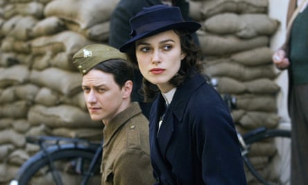 James McAvoy with Keira Knightley in Atonement
