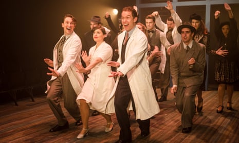 Gary Tushaw, centre, in Rodgers and Hammerstein’s Allegro at Southwark Playhouse, London