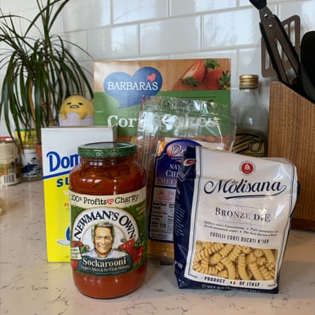 The ingredients for Robert Pattinson’s pasta.