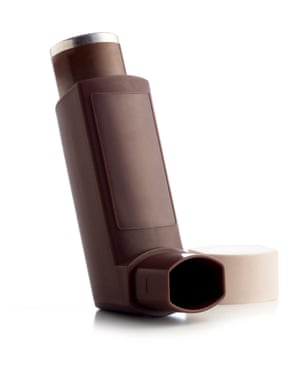 The brown inhaler is the preventer and the blue inhaler is the reliever.