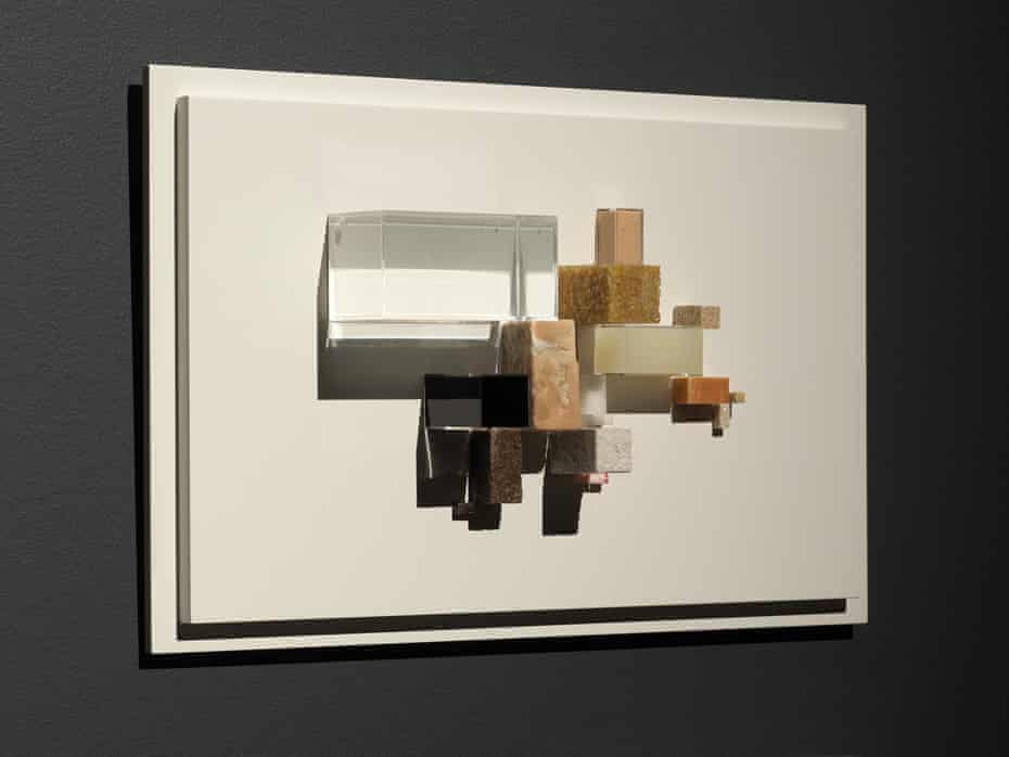 Big Mac meal represented by prisms, mostly tan, black and clear