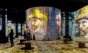 Vincent van Goghâs life is the focus of an immersive experience at LâAtelier des Lumières, Parisâ first digital art museum (until 31 December 2019). In a disused foundry in the cityâs bohemian 11th arrondissement, hundreds of the Dutchmanâs paintings have been transformed using art and music technology. For 35 minutes, visitors roam aroud work from the dreamy Sunflowers (1888) to the tormented spires of Starry Night (1889).