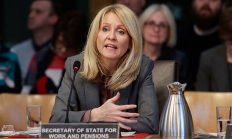 The work and pensions secretary Esther McVey.