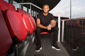 Vincent Kompany, photographed at Old Trafford cricket ground in Manchester.