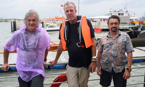 Abandon ship! ... James May, Jeremy Clarkson and Richard Hammond in The Grand tour 