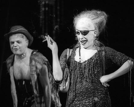 Toby Jones as Boult and Kathryn Hunter as Bawd in Phyllida Lloyd’s Pericles at the National Theatre, 1994.