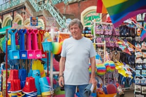 Ron Smith at his souvenir shop, Brighton