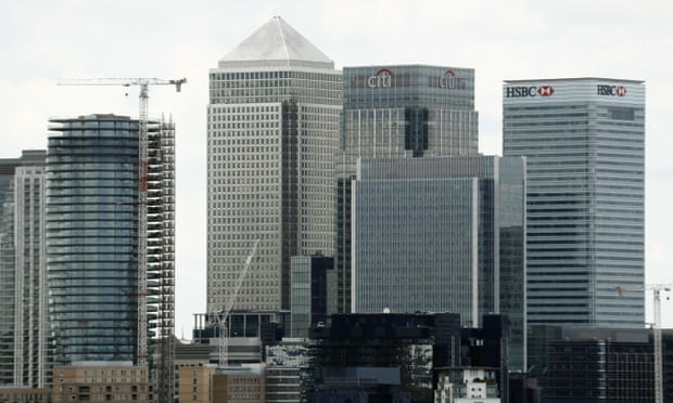 The Canary Wharf finance district of London. Photograph: Odd Andersen/AFP/Getty Images