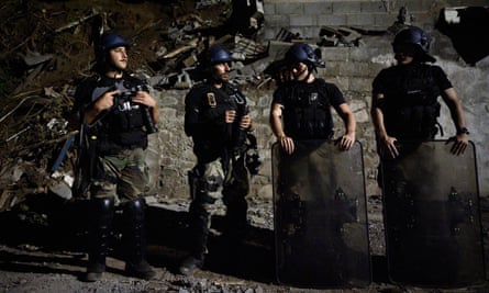Police in riot gear