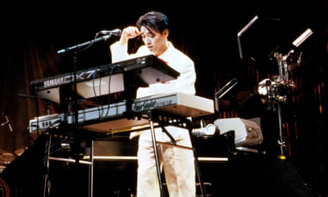 Ryuichi Sakamoto performing at the Beacon theatre, New York, in 1988.