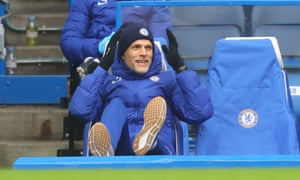 Thomas Tuchel in the dugout.