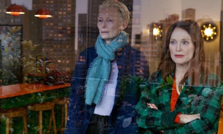 Tilda Swinton and Julianne Moore in The Room Next Door.