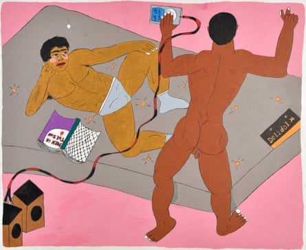 ‘A strong homo-eroticism still exists towards the Arab body, a consequence of colonialism’ … another bedwork from 2023.