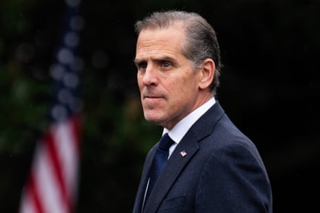 Hunter Biden looks off to the side