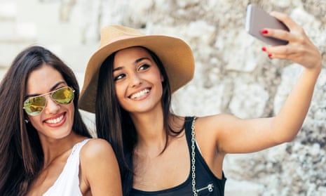 Two young women taking a selfie