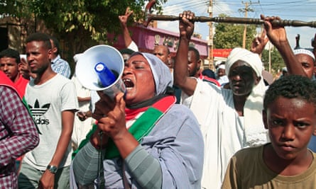 Supporters of the Umma party, Sudan’s largest political party, in Omdurman.
