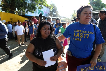 Maira Veronica Figueroa, who was sentenced to 30 years of jail under charges of abortion, is released from jail after the supreme court of El Salvador commuted her sentence, 13 March 2018