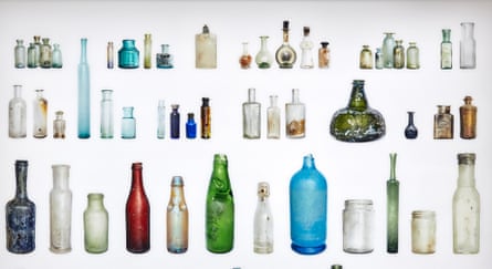 Some of the bottles found beneath the Amsterdam canals.