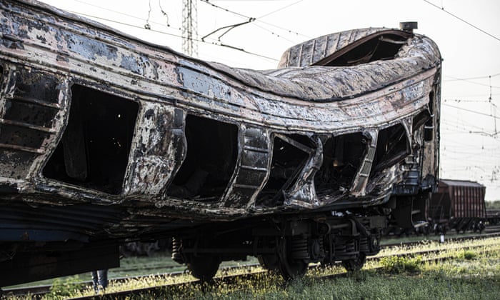 Russia-Ukraine war: European support for Ukraine at risk due to energy crisis, says German ambassador – live 1 The Ukrainian railway station damaged by a Russian missile strike in Chaplyne, Ukraine.