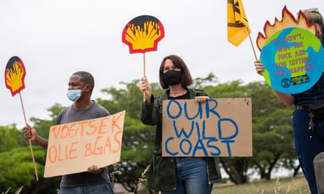 Protest against Shell seismic survey in Cape Town.