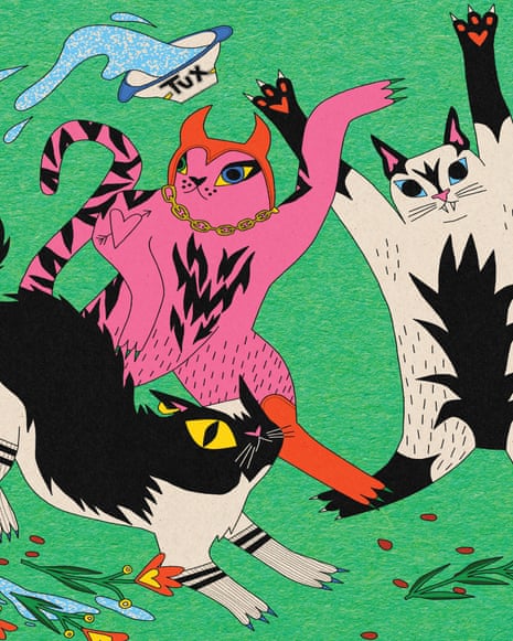 an illustration of cats