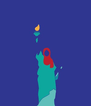 Immigrant Lady Liberty by Rajiv Fernandez, from the book Posters for Change