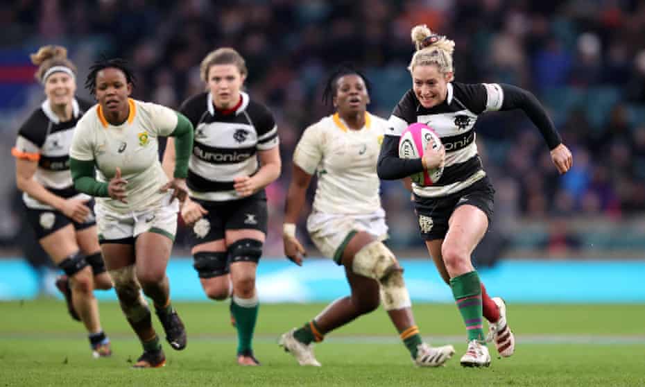 Natasha Hunt captained the Barbarian Women side against a Springbok XV