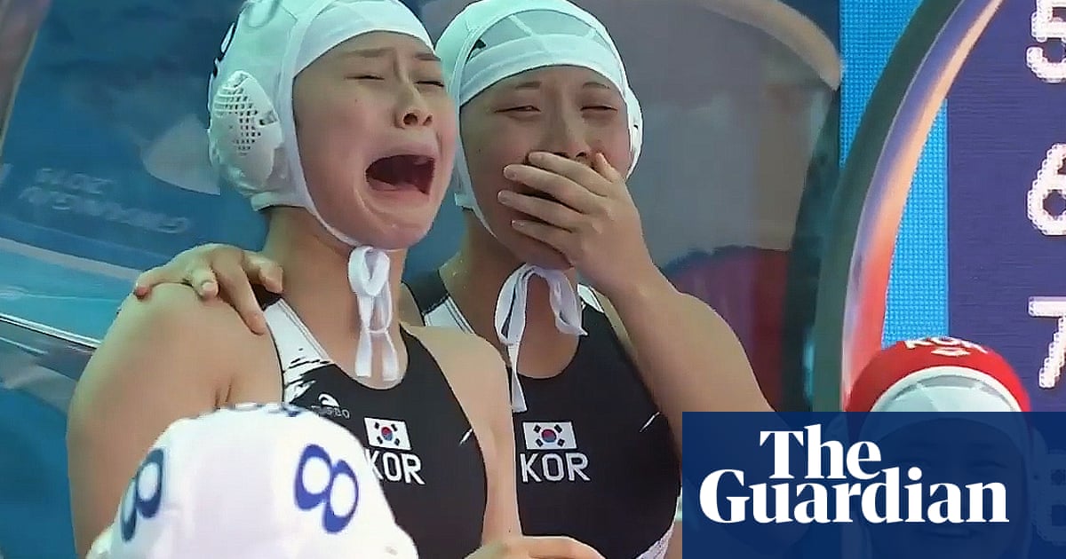 Tears of joy as South Korea's water polo team score – but concede 94