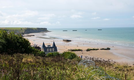 Remnants of the artificial harbour can still be seen at Arromanches-les-Bains, on part of Gold Beach. 