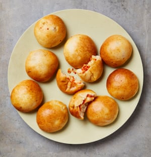 Yotam Ottolenghi’s steam-roasted bread buns with chilli and gruyère.