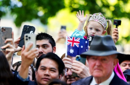 Some of the people who turned out to see the royal couple