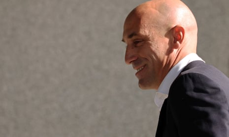 Luis Rubiales arrives at the Audiencia Nacional court in Madrid on September 15, 2023.