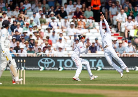 Jacob Bethall catches Santner.
