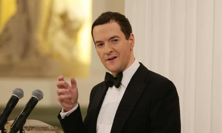 Chancellor of the Exchequer George Osborne delivers his speech at the Lord Mayor’s Dinner for the Bankers and Merchants of the City of London at Mansion House, in the City of London.