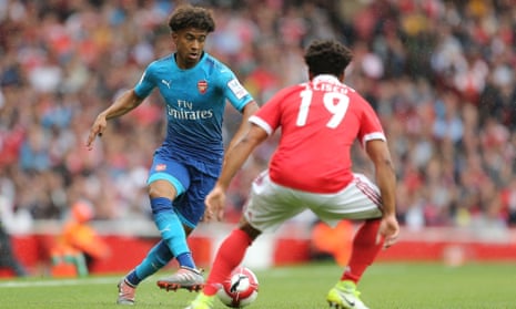 Reiss Nelson, Arsenal v Benfica , Emirates Cup