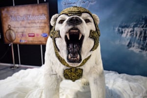 A life-sized Iorek the armoured bear from ‘His Dark Materials’ on display at Cake International at the NEC, Birmingham