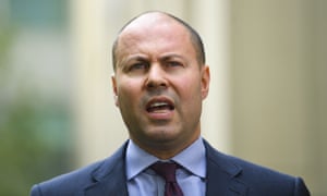 Australian treasurer Josh Frydenberg speaks to the media at Parliament House in Canberra