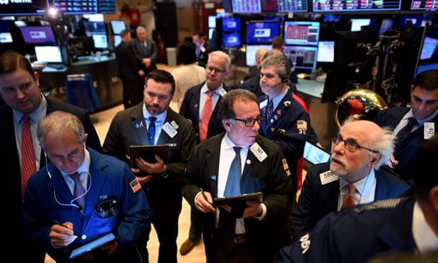 The opening bell at the New York Stock Exchange today, as losses deepened