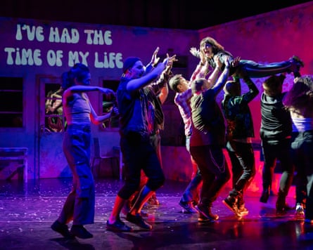 The stars of Perfect Show for Rachel lifting one of the performers on stage