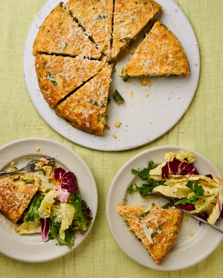 Theo Randall’s frittata di riso agli asparagi (asparagus and rice frittata).