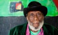 Artist Frank Bowling in his studio in South London