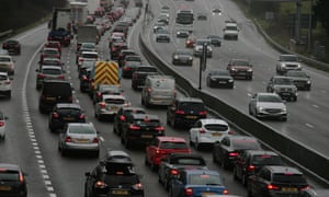 Traffic on the M25 in Surrey