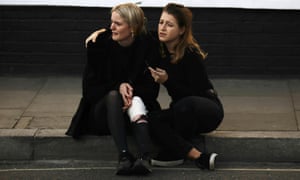 People outside Parsons Green tube station