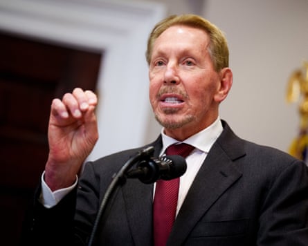 Larry Ellison at the White House in DC on 21 January.