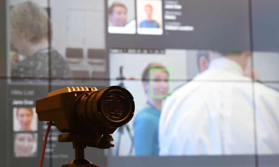 A camera being used during trials at Scotland Yard for the new facial recognition system.