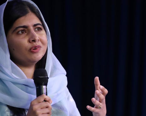 Clinton Global Initiative Returns To New York For First Time Since 2015<br>NEW YORK, NEW YORK - SEPTEMBER 20: Activist and Nobel Peace Prize laureate Malala Yousafzai speaks during the Clinton Global Initiative (CGI) 2022 Meeting on September 20, 2022 in New York City. CGI, which hasn’t met since 2016, has assisted over 435 million people in more than 180 countries since it was established in 2005. The two-day event, which occurs as the United Nations General Assembly is being held nearby, will see dozens of world leaders and those working for change across the world. (Photo by Spencer Platt/Getty Images)